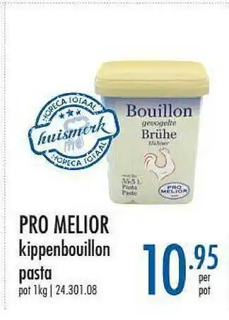 Horeca totaal Pro Melior Kippenbouillon Pasta aanbieding