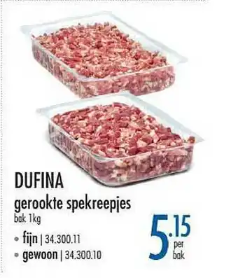 Horeca totaal Dufina Gerookte Spekreepjes aanbieding