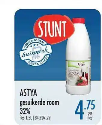 Horeca totaal Astya Gesuikerde Room 32% aanbieding