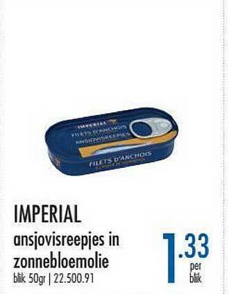 Horeca totaal Imperial Ansjovisreepjes In Zonnebloemolie aanbieding