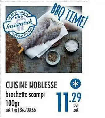 Horeca totaal Cuisine Noblesse Brochtte Scampi 100gr aanbieding