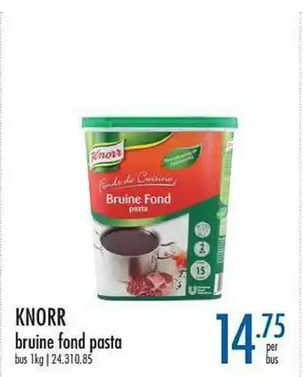 Horeca totaal Knorr Bruine Fond Pasta aanbieding