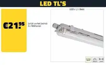Bouwcenter Frans Vlaeminck Led TL's 2 x 1800 lumen aanbieding
