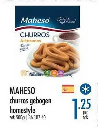 Maheso Churros Gebogen Homestyle