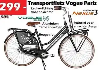 iTEK Transportfiets vogue paris aanbieding
