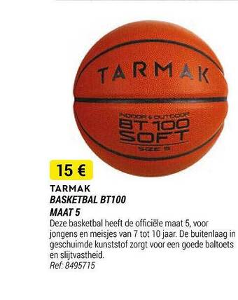Decathlon Tarmak basketbal bt100 maat 5 aanbieding