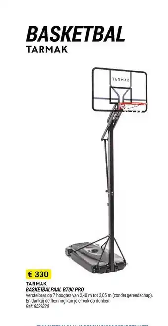 Decathlon Tarmak basketbalpaal b700 pro aanbieding