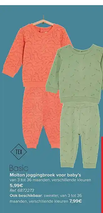 Molton joggingbroek voor baby's