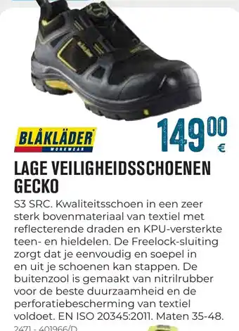 Blaklader Lage Veiligheidsschoenen Gecko