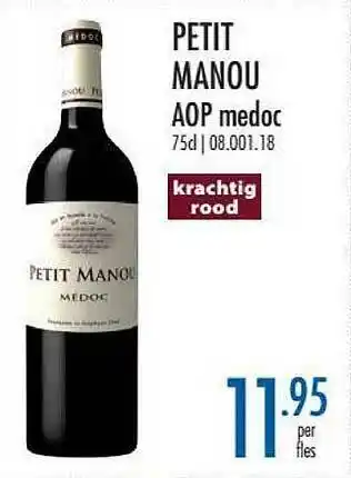 Horeca totaal Petit Manou Aop Medoc aanbieding