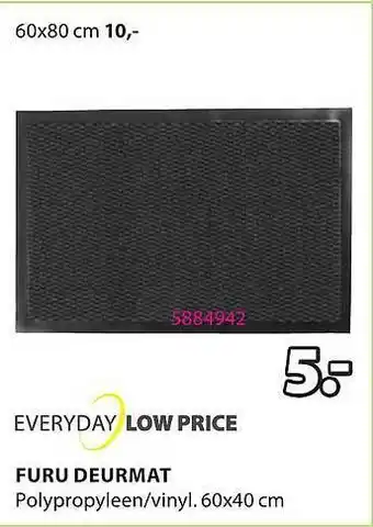 Jysk Everday Low Price Furu Deurmat aanbieding