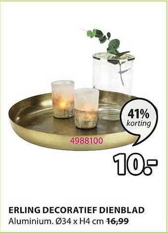 Jysk Erling Decoratief Dienblad aanbieding