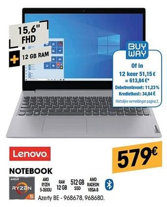 Electro Depot Lenovo notebook aanbieding