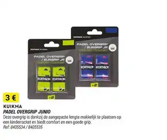Decathlon Kuikma padel overgrip junio aanbieding