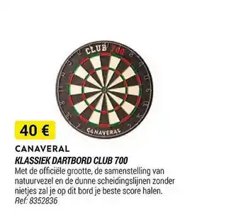 Decathlon Canaveral klassiek dartboard club 700 aanbieding