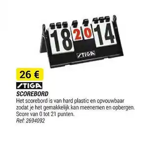 Decathlon Stiga scorebord aanbieding