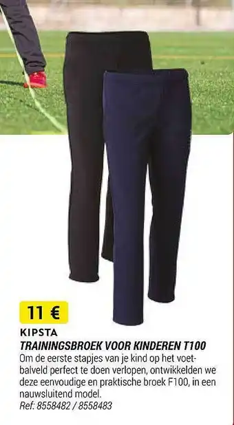 Decathlon Kipsta trainingsbroek voor kinderen t100 aanbieding