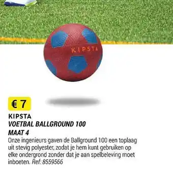 Decathlon Kipsta voetbal ballground 100 maat 4 aanbieding