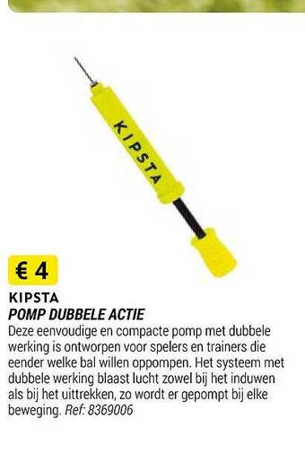 Decathlon Kipsta pomp dubbele actie aanbieding