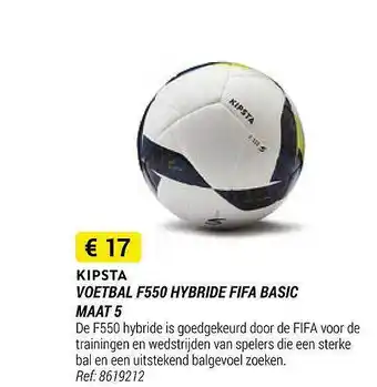 Decathlon Kipsta voetbal f550 hybride fifa basic maat 5 aanbieding