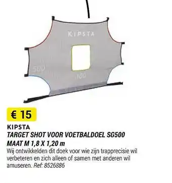 Decathlon Kipsta target shot voor voetbaldoel sg500 maat m 1.8 x 1.20 aanbieding
