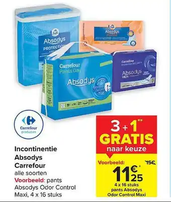 Incontinentie absodys carrefour