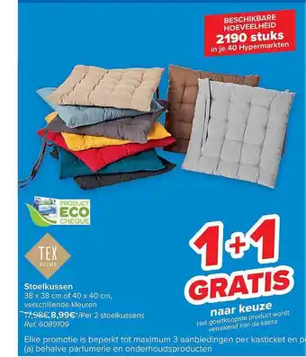 Hyper Carrefour Stoelkussen tex home aanbieding