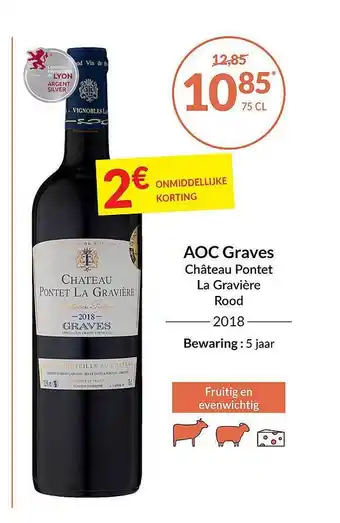 Intermarché Aoc graves château pontet la gravière rood 2018 aanbieding
