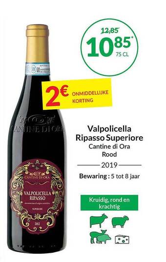 Valpolicella ripasso superiore cantine di ora rood 2019