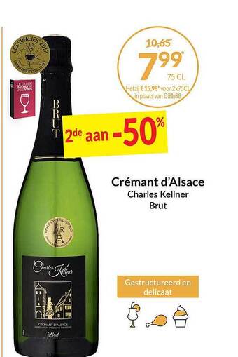 Intermarché Crémant d'alsace charles kellner brut aanbieding