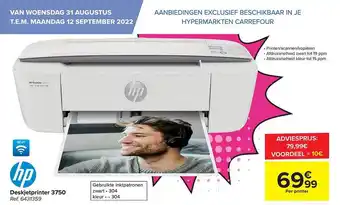 Hp deskjetprinter 3750