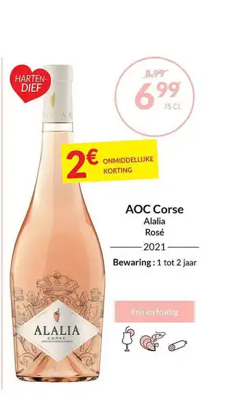 Intermarché Aoc corse alalia rosé 2021 aanbieding