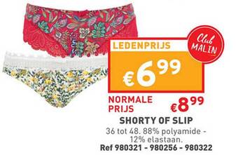 Trafic Shorty of slip aanbieding