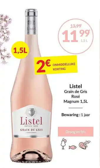 Intermarché Listel grain de gris rosé magnum 1.5l aanbieding