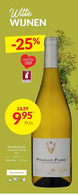 Intermarché Pouilly-fumé domaine de la loge wit 2021 aanbieding