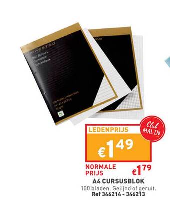 Trafic A4 cursusblok aanbieding