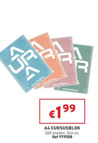 Trafic A4 cursusblok aanbieding