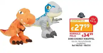 Trafic Dino chunky knuffel aanbieding