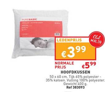 Trafic Hoofdkussen 50 x 60 cm aanbieding