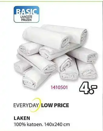 Jysk Everday Low Price Laken aanbieding