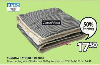 Jysk Sunndal Katoenen Dekbed aanbieding