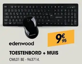 Electro Depot Edenwood toestenbord + muis cwl01 be aanbieding