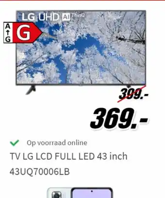 TV LG LCD Full LED 43" 43UQ70006LB
