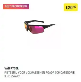 Van Rysel Fietsbril Voor Volwassenen Roadr 500 Categorie 3 HD Zwart