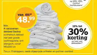 Leen Bakker Bijv. 4-seizoenen Dekbed Sedna aanbieding