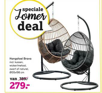 Leen Bakker Hangstoel Brava aanbieding
