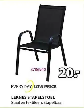 Jysk Everyday Low Price Leknes Stapelstoel aanbieding