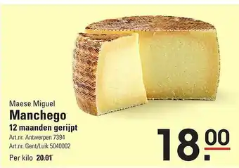 Maese Miguel Manchego 12 Maanden Gerijpt