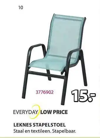Jysk Everday Low Price Leknes Stapelstoel aanbieding