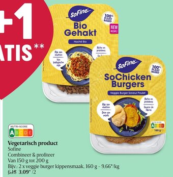 Delhaize Vegetarisch Product Sofine aanbieding